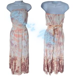 NWT Gypsy 05 100% Silk Hand Tie Dye Sleeveless Flowy Sleeveless Dress Small